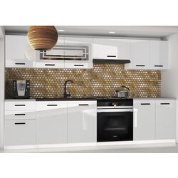 Bucatarie Belini Marika2 INF MARIKA2/5/WT/W/0/B1 2.4m (White High Gloss)