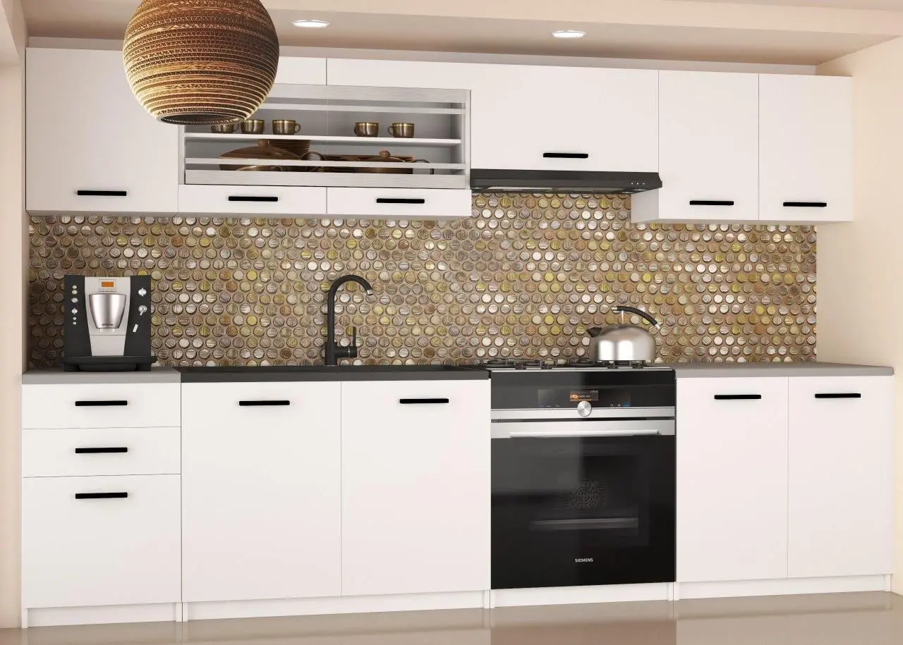 Bucatarie Belini Marika2 TOR MARIKA2/4/WT/WT/0/B1 2.4m (White Matt)