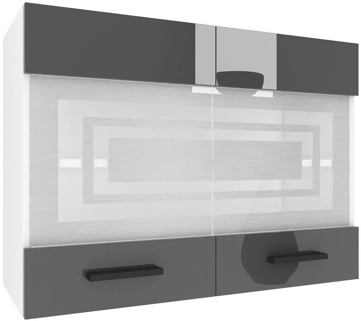 Bucatarie Belini Paula2 INF PAULA2/4/WT/S/0/B1 2.4m (Gray High Gloss)