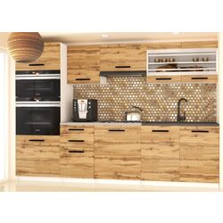 Bucatarie Belini Paula2 TOR PAULA2/4/WT/DW/0/B1 2.4m (Wotan Oak)