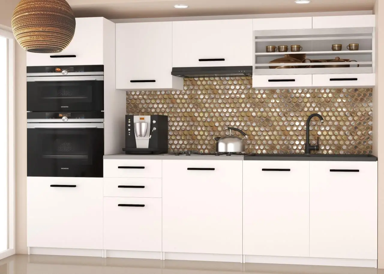 Bucatarie Belini Paula2 TOR PAULA2/5/WT/WT/0/B1 2.4m (White Matt)