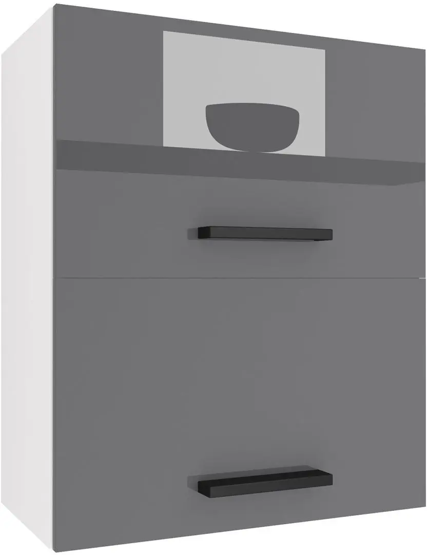 Bucatarie Belini Primera2 INF PRIMERA2/2/WT/S/0/B1 1.8m (Gray High Gloss)