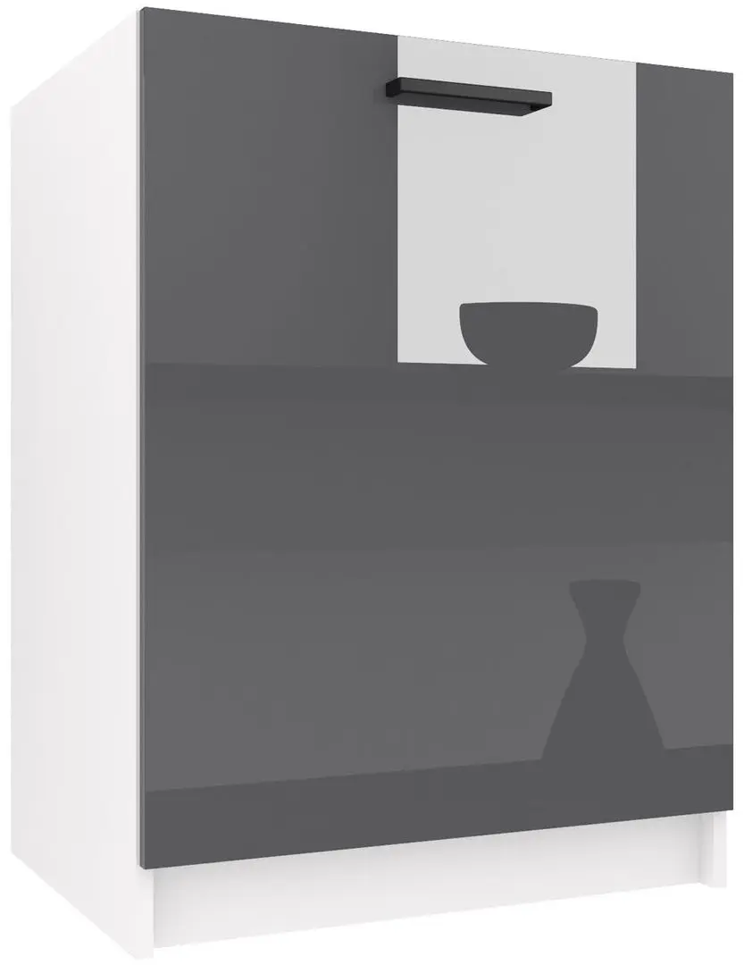 Bucatarie Belini Primera2 INF PRIMERA2/2/WT/S/0/B1 1.8m (Gray High Gloss)