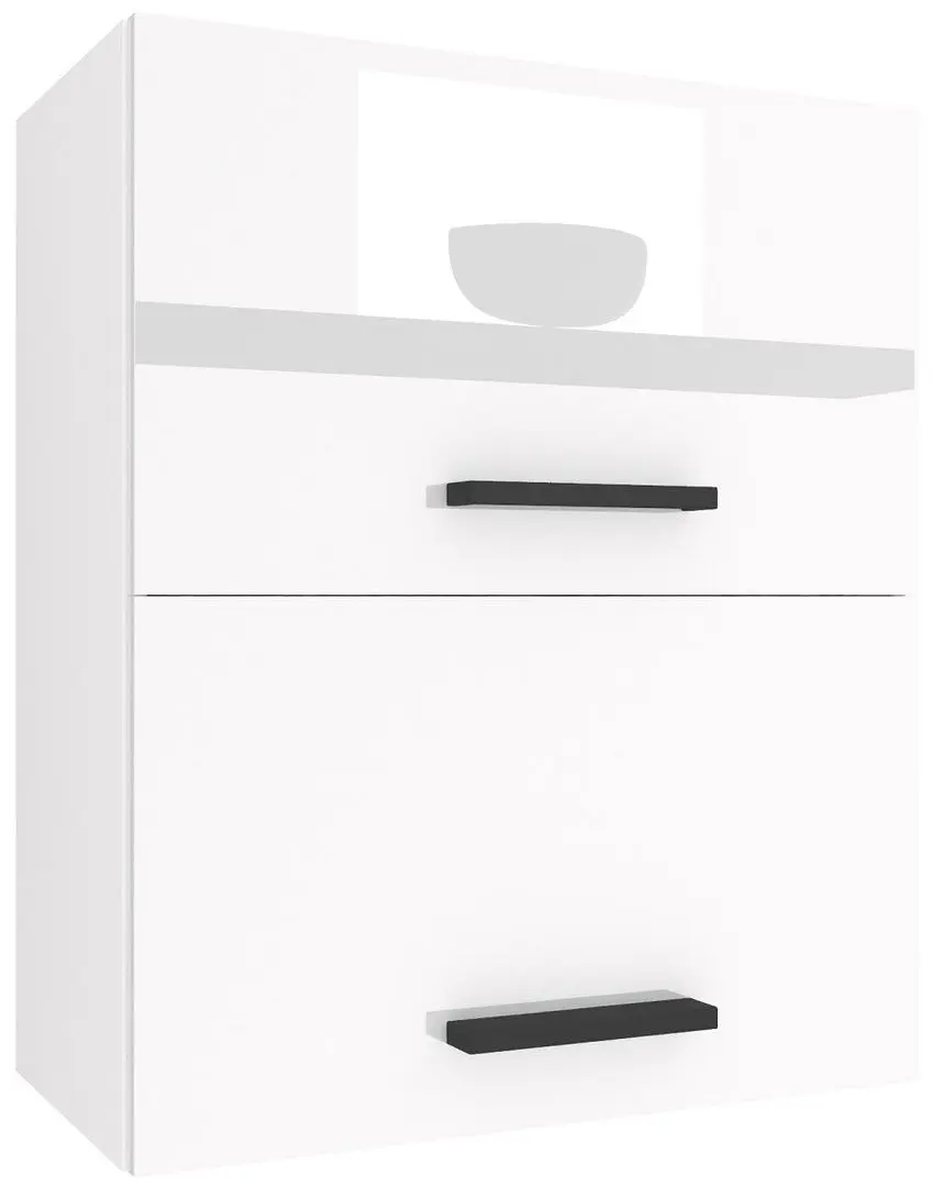 Bucatarie Belini Primera2 INF PRIMERA2/3/WT/W/0/B1 1.8m (White High Gloss)