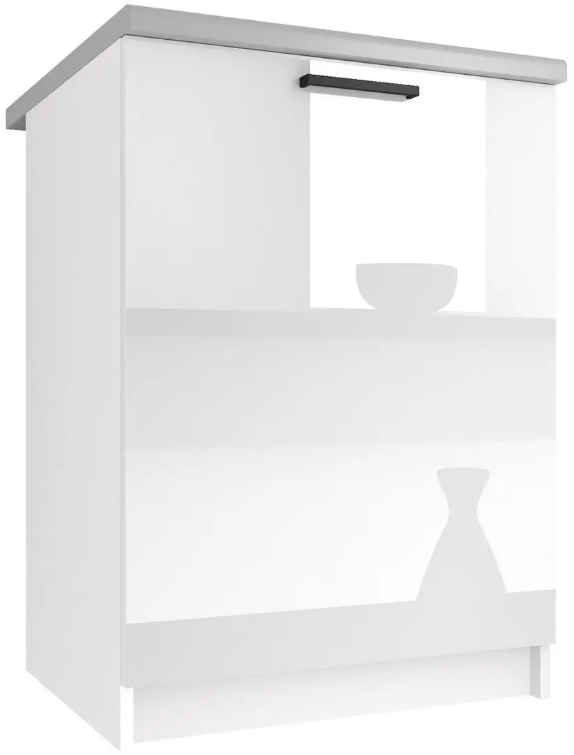 Bucatarie Belini Primera2 INF PRIMERA2/3/WT/W/0/B1 1.8m (White High Gloss)