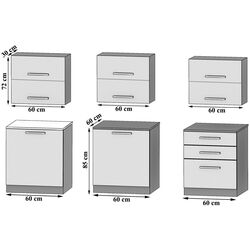 Bucatarie Belini Primera2 INF PRIMERA2/3/WT/W/0/B1 1.8m (White High Gloss) Thumb