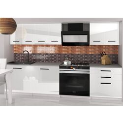 Bucatarie Belini Sonik2 INF SONIK2/2/WT/W/0/B1 1.8m (White High Gloss)