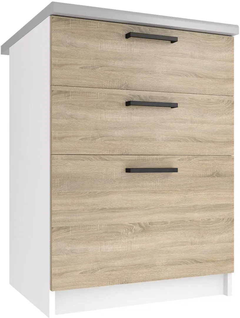 Bucatarie Belini Sonik2 TOR SONIK2/3/WT/DS/0/B1 1.8m (Sonoma Oak)