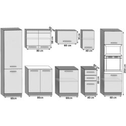 Кухня Belini Syntka2 INF SYNTKA2/6/WT/S/0/B1 3.0m (Gray High Gloss) Thumb