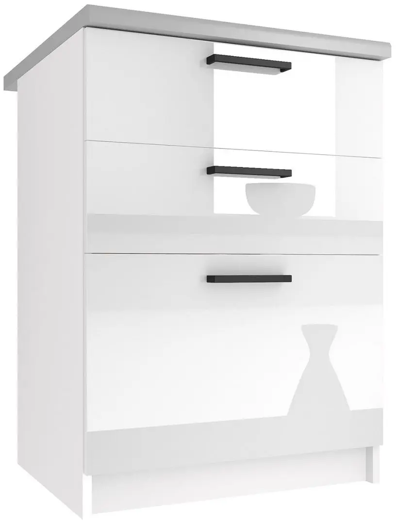 Кухня Belini Tiesto2 INF TIESTO2/3/WT/W/0/B1 1.2m (White High Gloss)