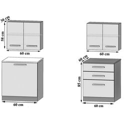 Кухня Belini Tiesto2 TOR TIESTO2/2/WT/DW/0/B1 1.2m (Wotan Oak) Thumb