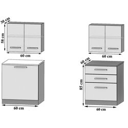 Bucatarie Belini Tiesto2 TOR TIESTO2/2/WT/DS/0/B1 1.2m (Sonoma Oak) Thumb