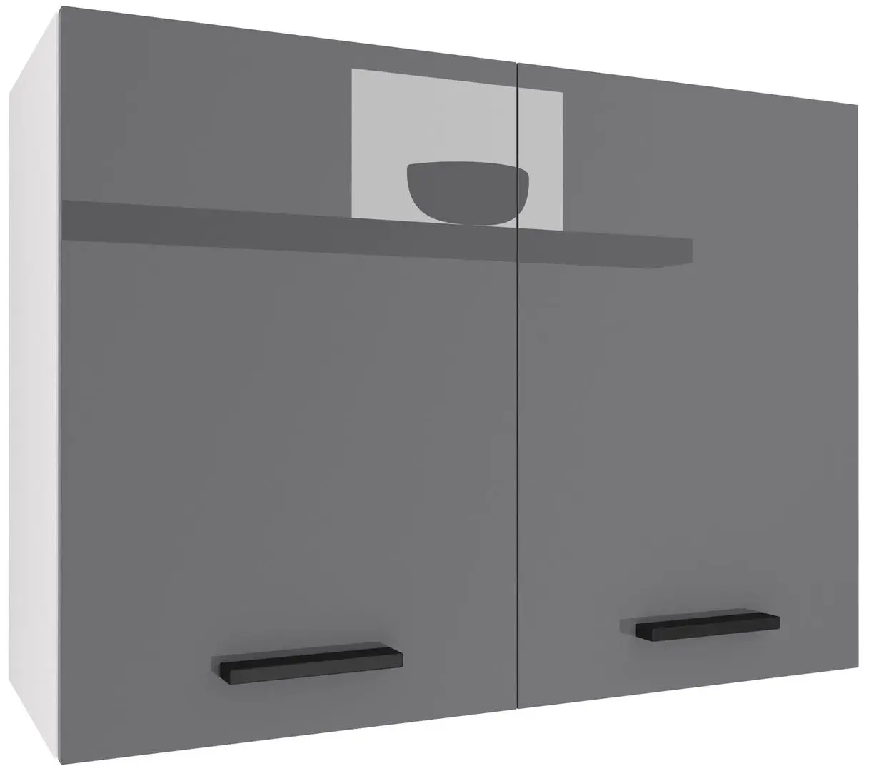 Bucatarie Belini Uniqagrande INF UNIQAGRANDE/5/WT/S/0/B1 4.2m (Gray High Gloss)