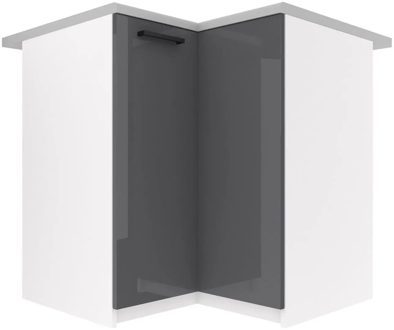 Bucatarie Belini Uniqagrande INF UNIQAGRANDE/5/WT/S/0/B1 4.2m (Gray High Gloss)