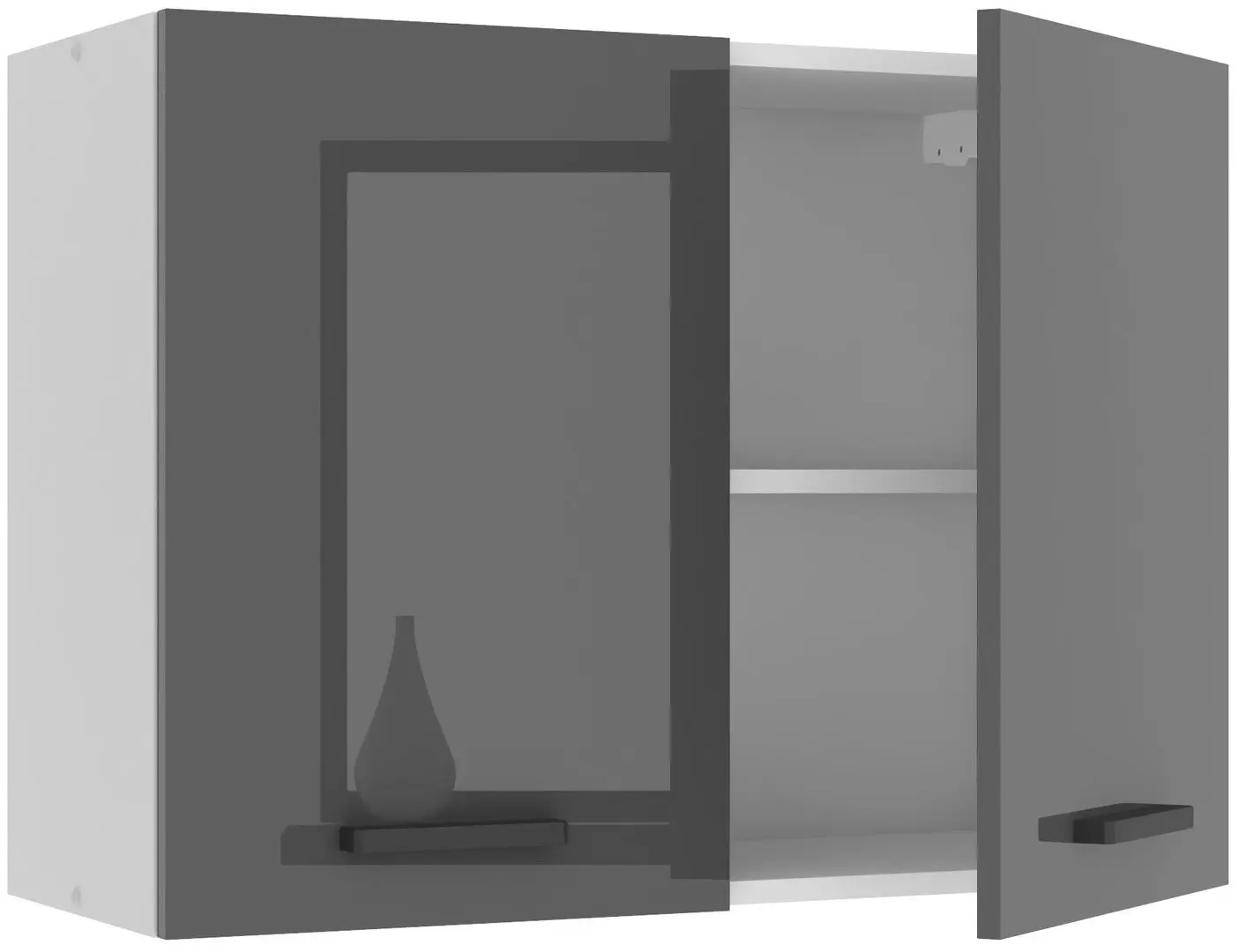 Bucatarie Belini Uniqagrande INF UNIQAGRANDE/5/WT/S/0/B1 4.2m (Gray High Gloss)