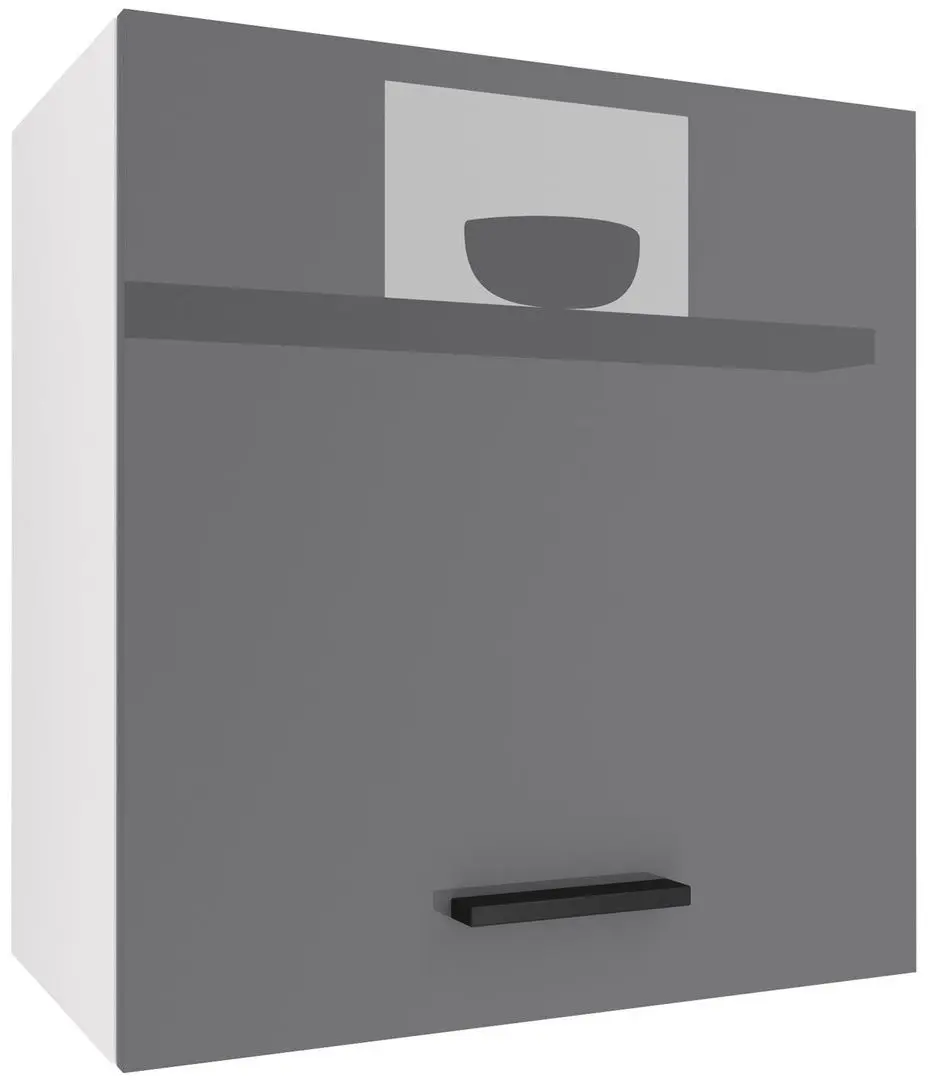 Bucatarie Belini Uniqaplus INF UNIQAPLUS/5/WT/S/0/B1 4.2m (Gray High Gloss)