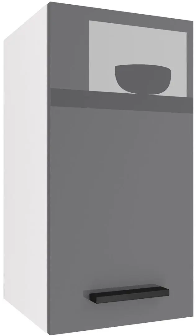 Bucatarie Belini Uniqaplus INF UNIQAPLUS/5/WT/S/0/B1 4.2m (Gray High Gloss)