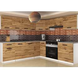 Bucatarie Belini Uniqaplus TOR UNIQAPLUS/4/WT/DW/0/B1 4.2m (Wotan Oak)