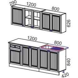 Кухня ЭРА Хозяюшка 2.0м (Мускат) Thumb