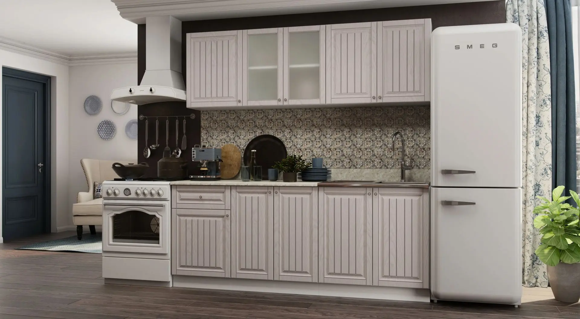 Кухня ЭРА Хозяюшка 2.0м (Мускат)