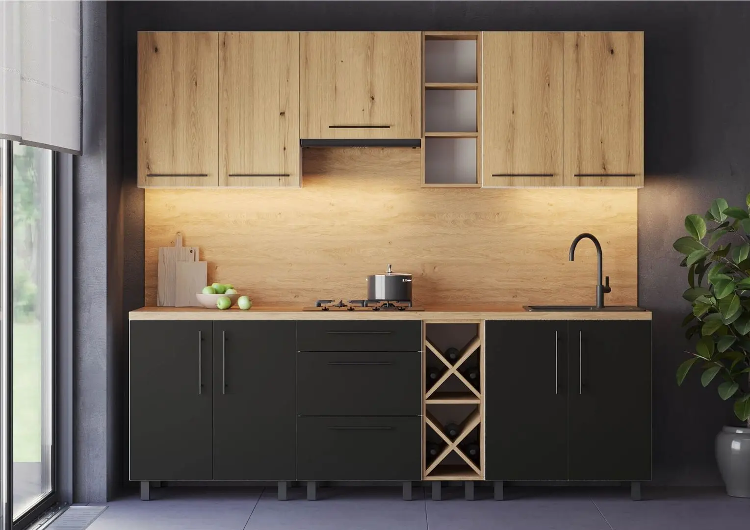 Bucatarie Fabrik Home Basalt 2.5m