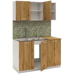 Bucatarie Haaus Ara 1.2m (White/Wotan Oak) Thumb