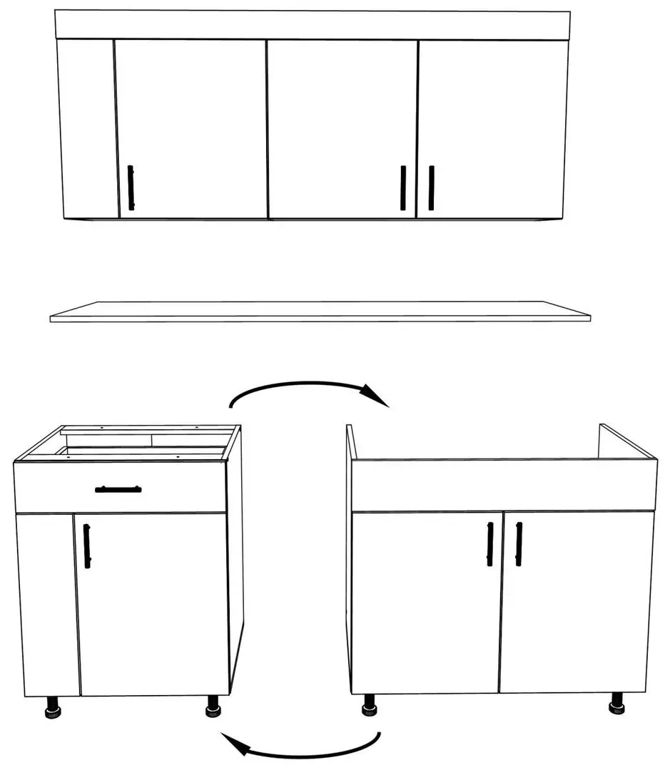 Bucatarie Haaus Reno 1.5m (Plum/Light Elm)