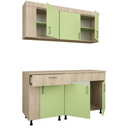 Кухня Haaus Reno 1.5м (Sonoma Oak/Green) Thumb