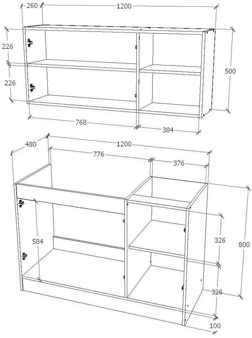 Bucatarie Haaus Ara 1.2m (Anthracite/White) - 5