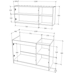 Кухня Haaus Ara 1.2м (Artisan Oak/White) Thumb