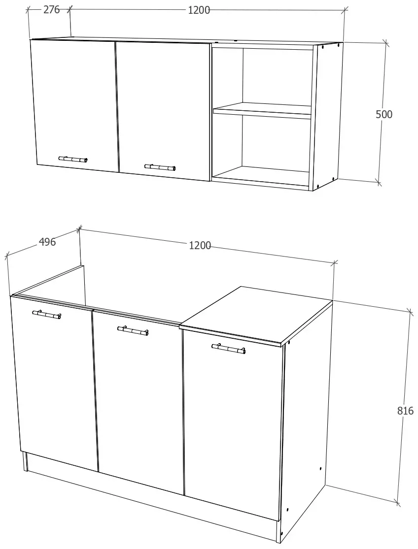 Кухня Haaus Ara 1.2м (Artisan Oak/White) - 5