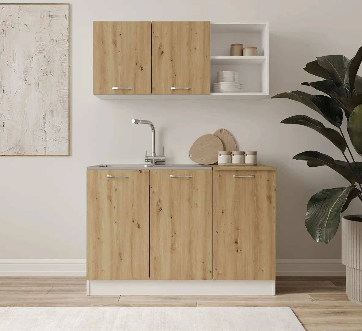 Кухня Haaus Ara 1.2м (Artisan Oak/White)