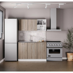 Bucatarie Haaus Ara 1.2m (Dark Sonoma Oak/White)