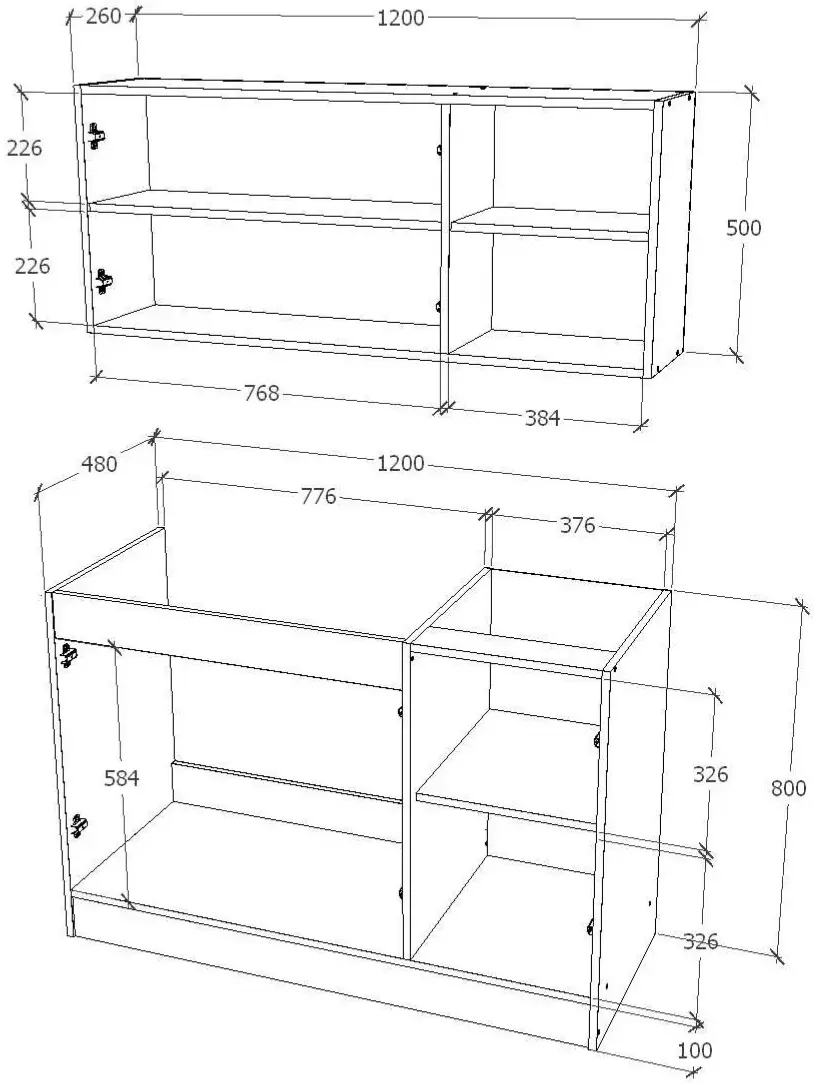 Кухня Haaus Ara 1.2м (Dark Sonoma Oak/White) - 5