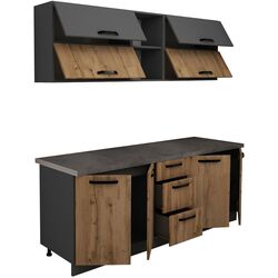 Bucatarie Haaus Arizona 2.0m (Wotan Oak/Anthracite) Thumb