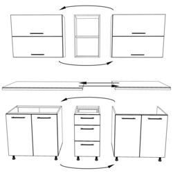 Bucatarie Haaus Arizona 2.0m (Wotan Oak/Anthracite) Thumb