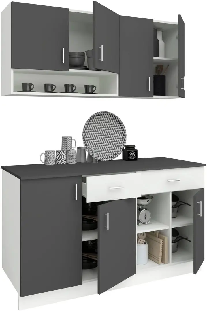 Bucatarie Haaus Berna 1.4m (White/Antracite)