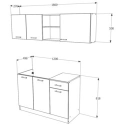 Bucatarie Haaus Kara 1.8m (White) Thumb