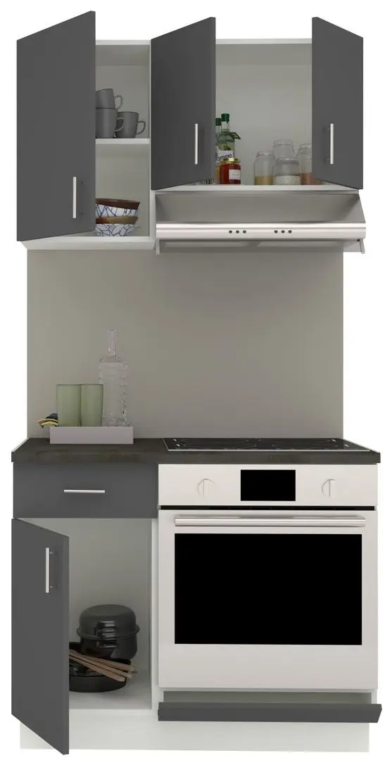 Bucatarie Haaus Karo V1 1m (Anthracite/White)