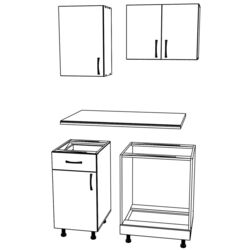 Bucatarie Haaus Karo V1 1m (Anthracite/White) Thumb
