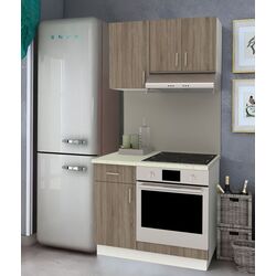 Bucatarie Haaus Karo V1 1m (Dark Sonoma/White)