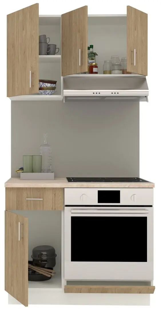 Bucatarie Haaus Karo V1 1m (Oak/White)