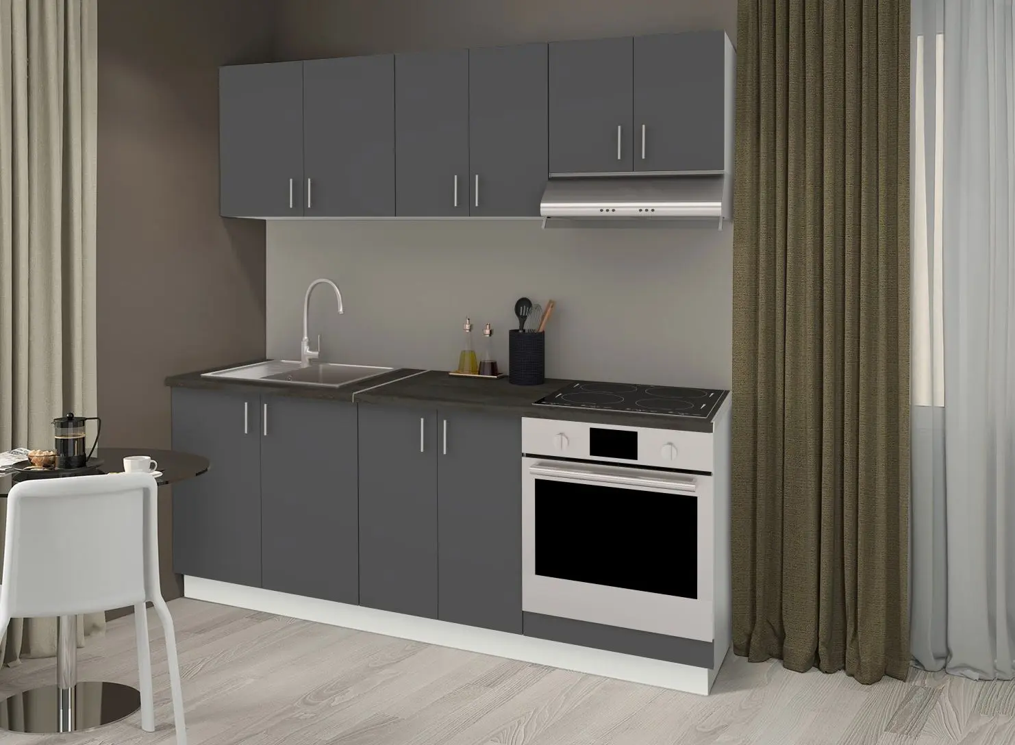 Bucatarie Haaus Karo V10 2m (Anthracite/White)