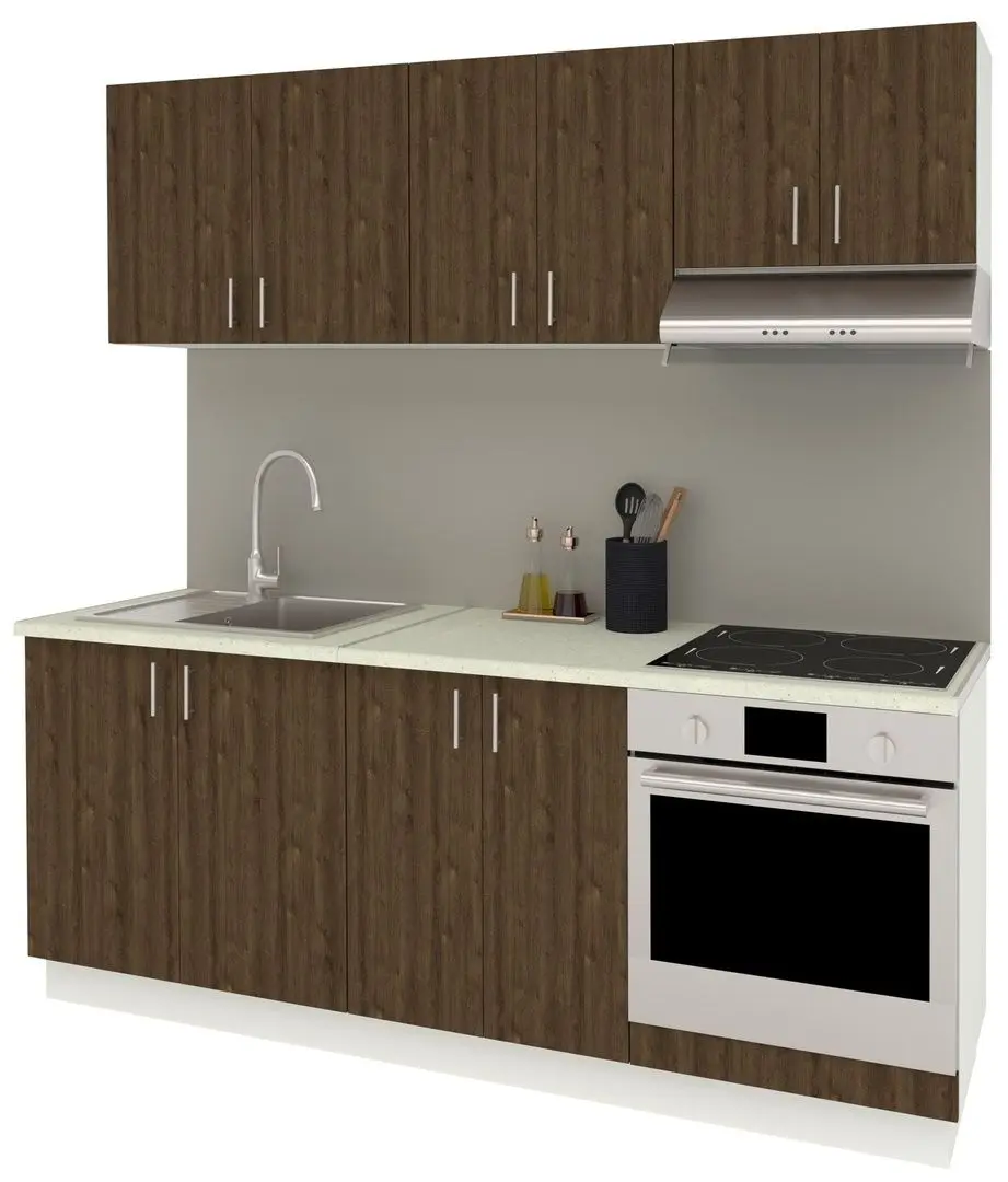 Bucatarie Haaus Karo V10 2m (Bronze Oak/White)