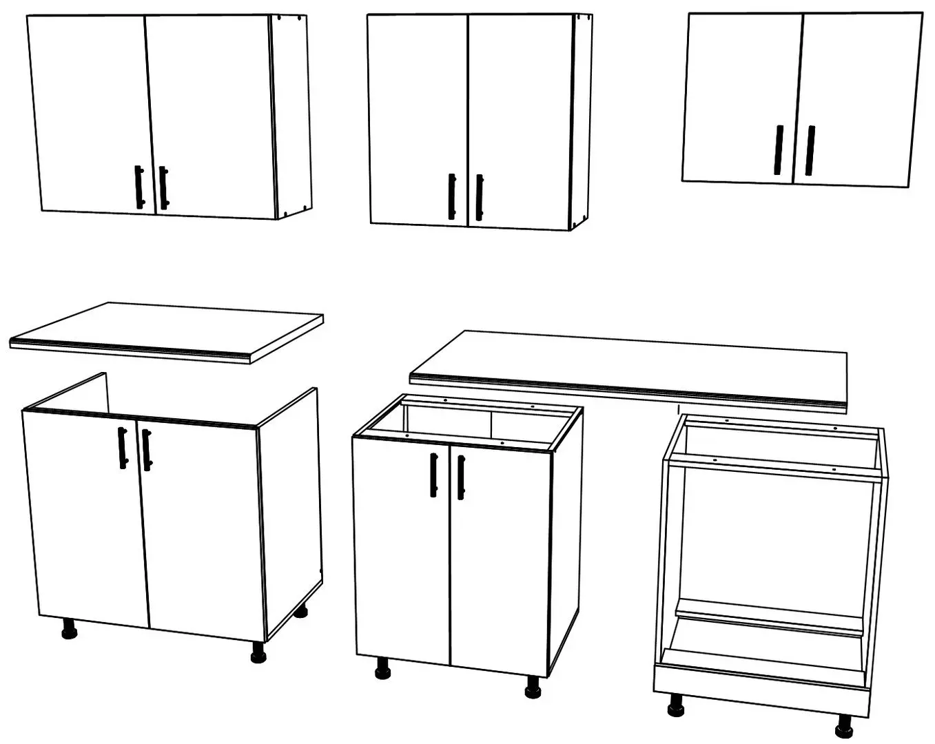 Bucatarie Haaus Karo V10 2m (Bronze Oak/White)