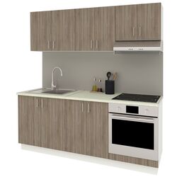 Bucatarie Haaus Karo V10 2m (Dark Sonoma Oak/White) Thumb