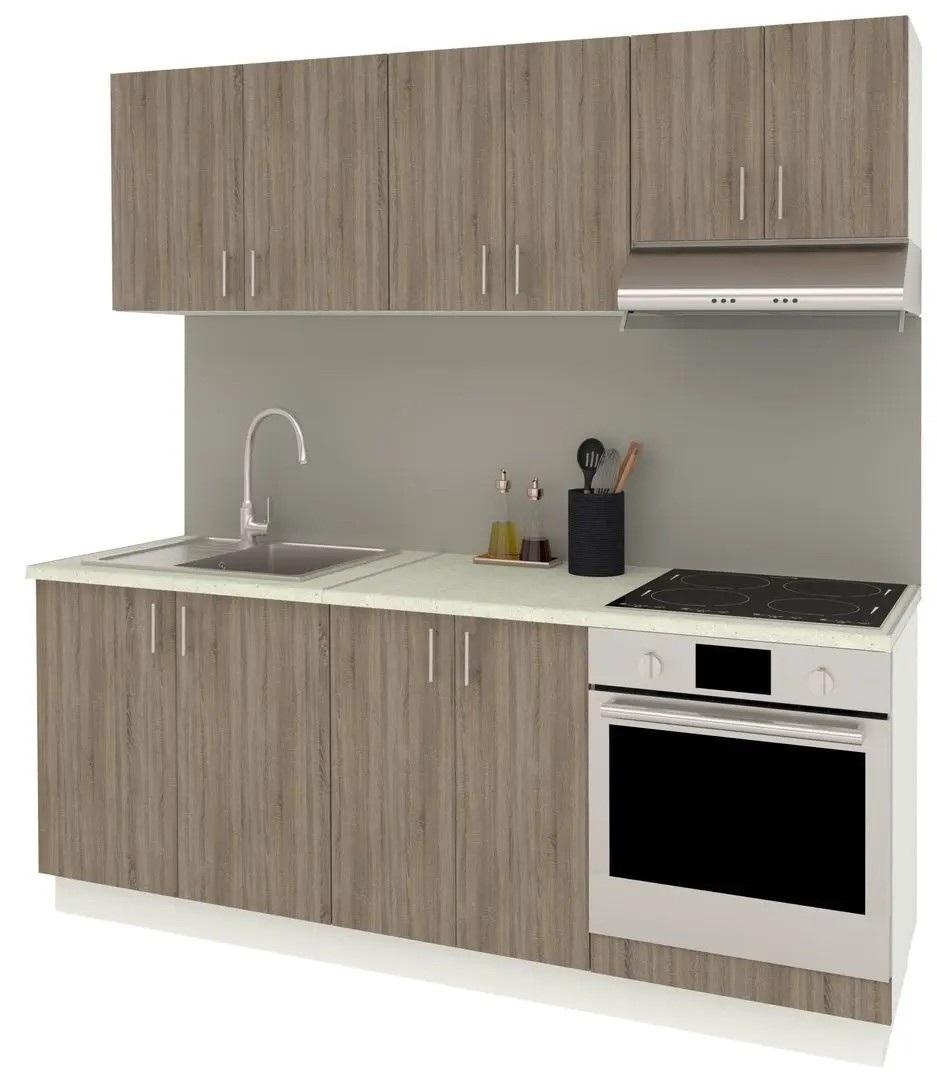 Bucatarie Haaus Karo V10 2m (Dark Sonoma Oak/White)