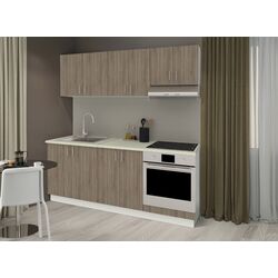 Bucatarie Haaus Karo V10 2m (Dark Sonoma Oak/White)