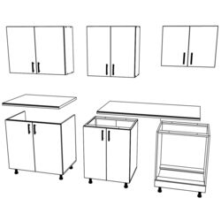 Bucatarie Haaus Karo V10 2m (Oak/White) Thumb