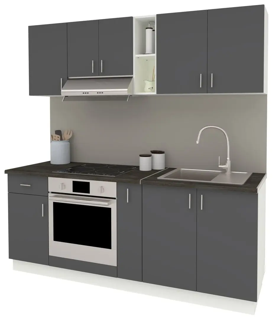 Bucatarie Haaus Karo V11 2m (Anthracite/White) - 2